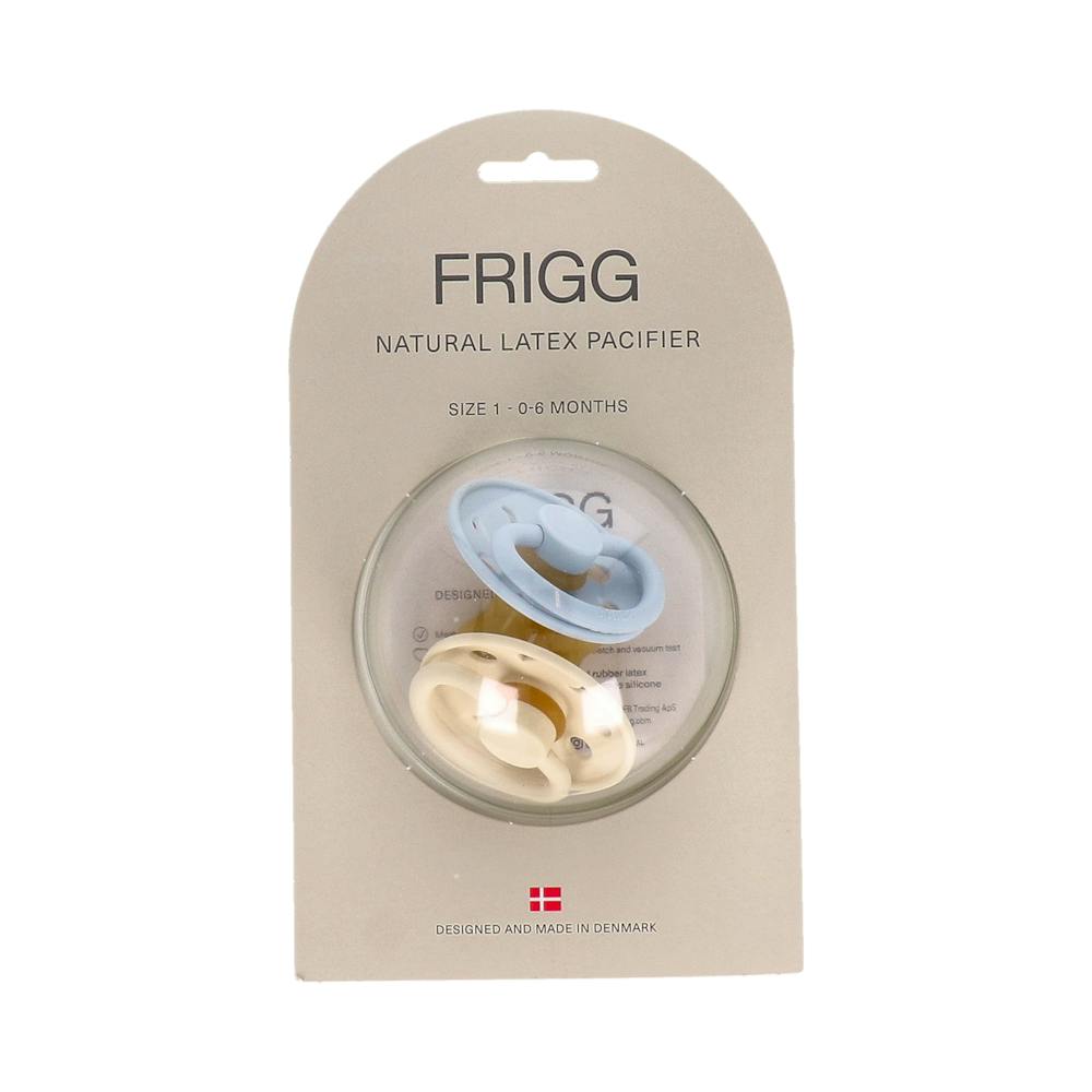 FRIGG 48024 PACK 2 CHUPETES BLOCK LÁTEX MOON PHASE 06M (CREAM/POWDER BLUE)