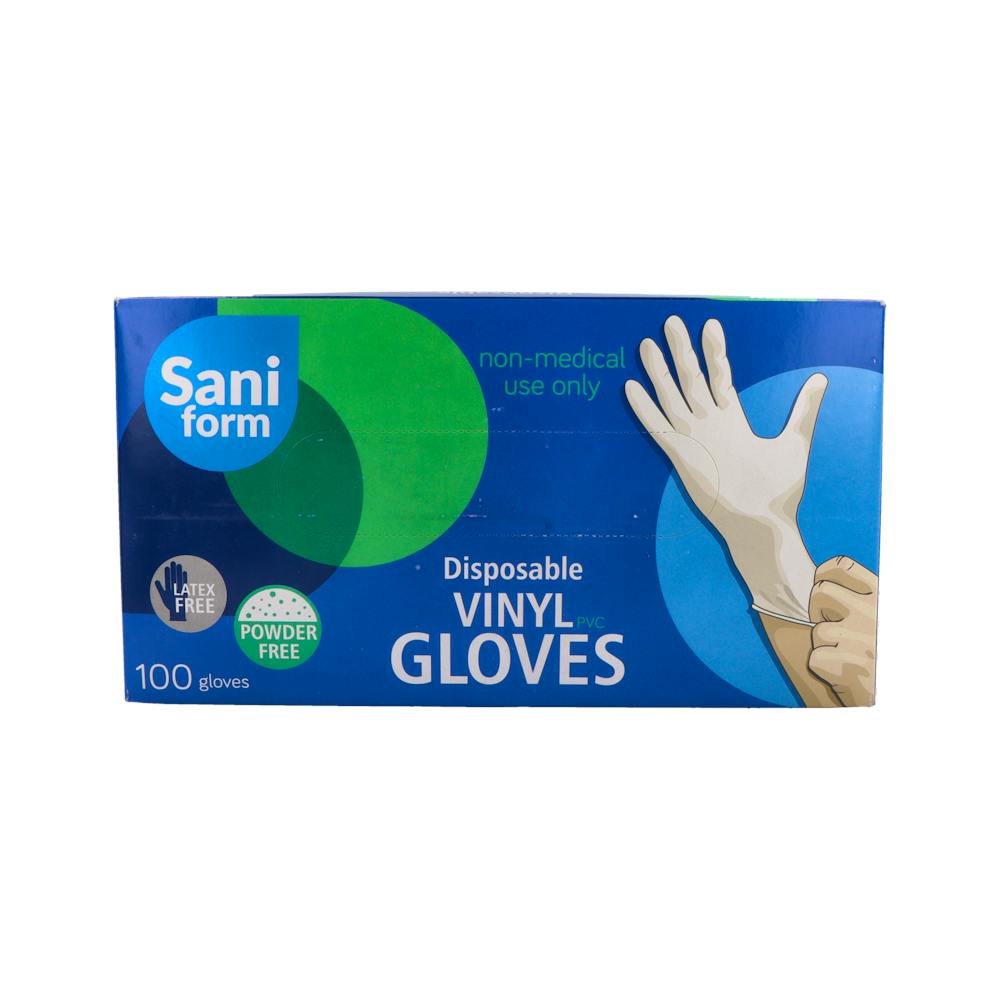 GUANTES SANI FORM VINILO SIN POLVO TALLA L/M 100 UDS