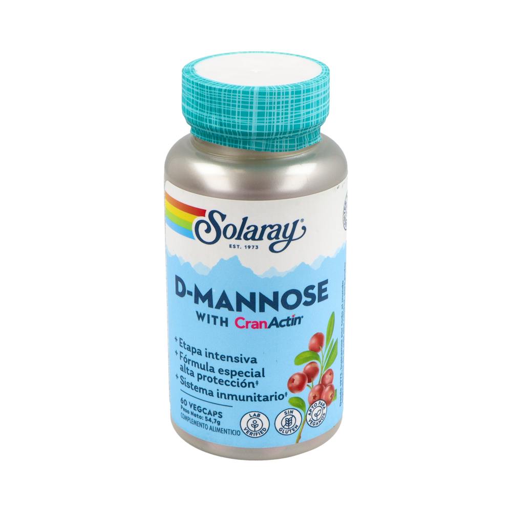 SOLARAY CRANACTIM DMANNOSE 60 CAPS TRATAMIENTO DE CHOQUE (SOBRE TODO CISTITIS RECURRENTES)