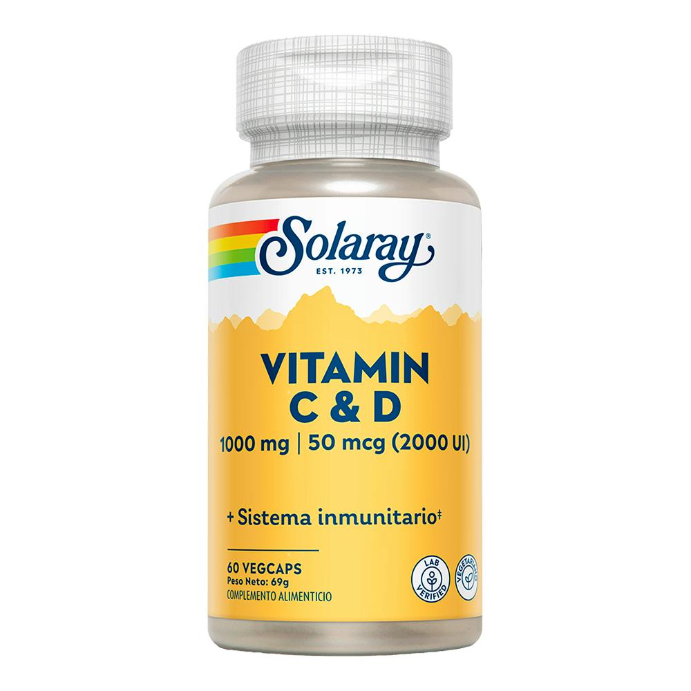 SOLARAY VITAMINA C + D 60CAPS