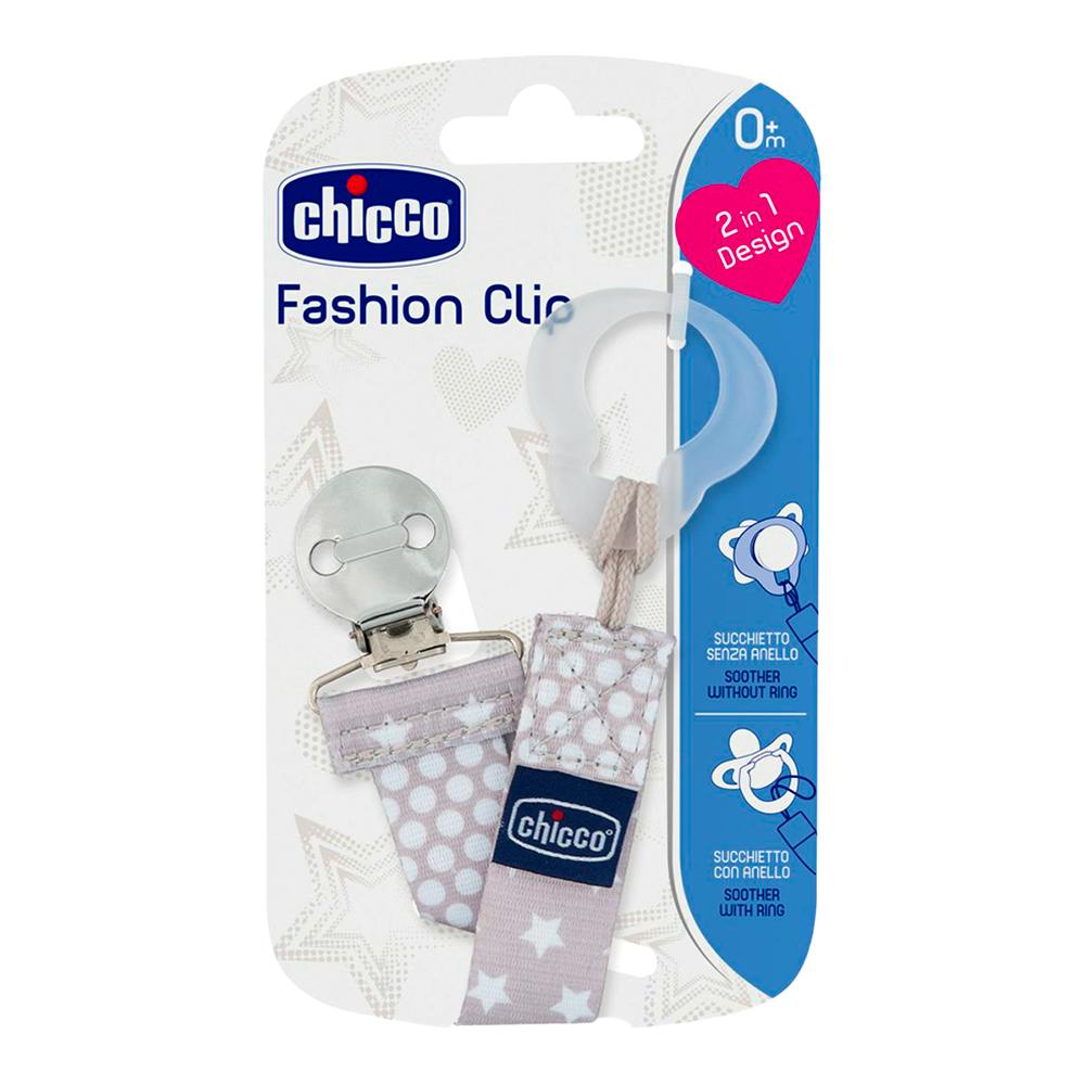 CHICCO CLIP CHUPETE ROSA