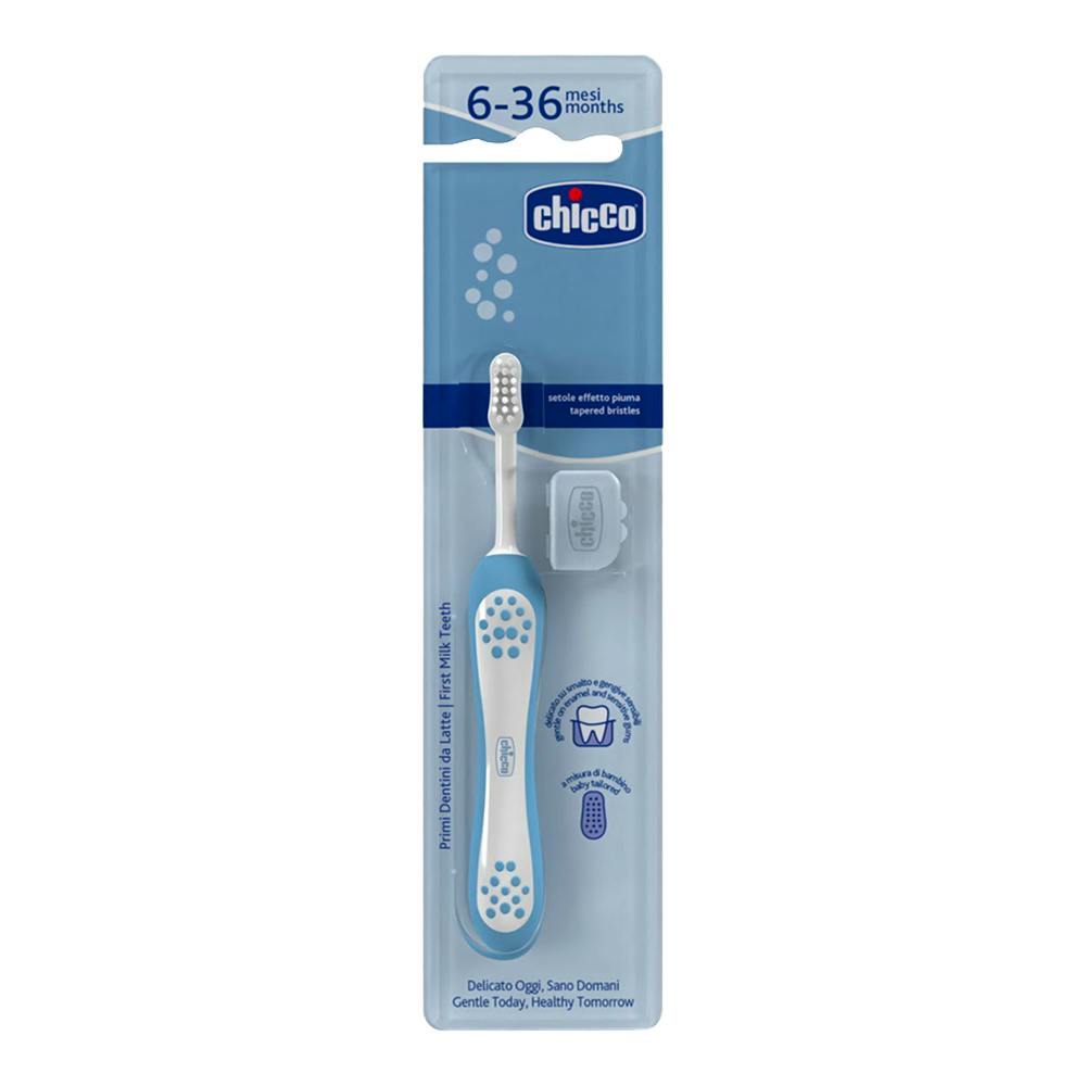 CEPILLO DENTAL INFANTIL CHICCO AZUL 6 M+