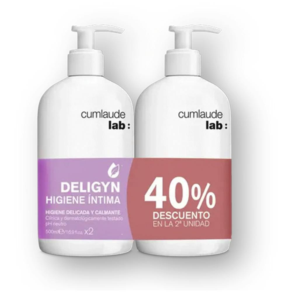 CUMLAUDE DELIGYN HIGIENE ÍNTIMA DUPLO 500ML 40% 2º UNID (EDAD MENOPAUSIA Y POST)