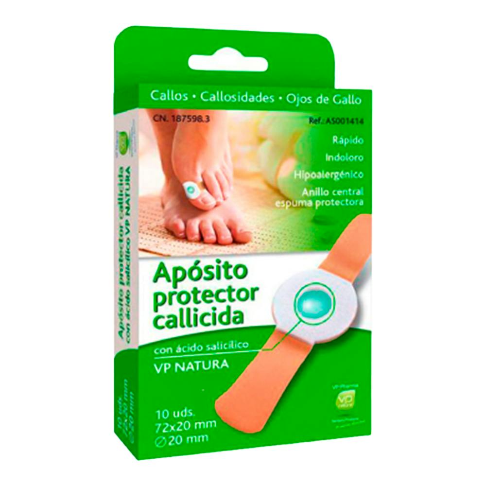 APOSITO PROTECTOR CALLICIDA CON ACIDO SALICILICO VP NATURA 10 UNIDADES 72 MM X 20 MM