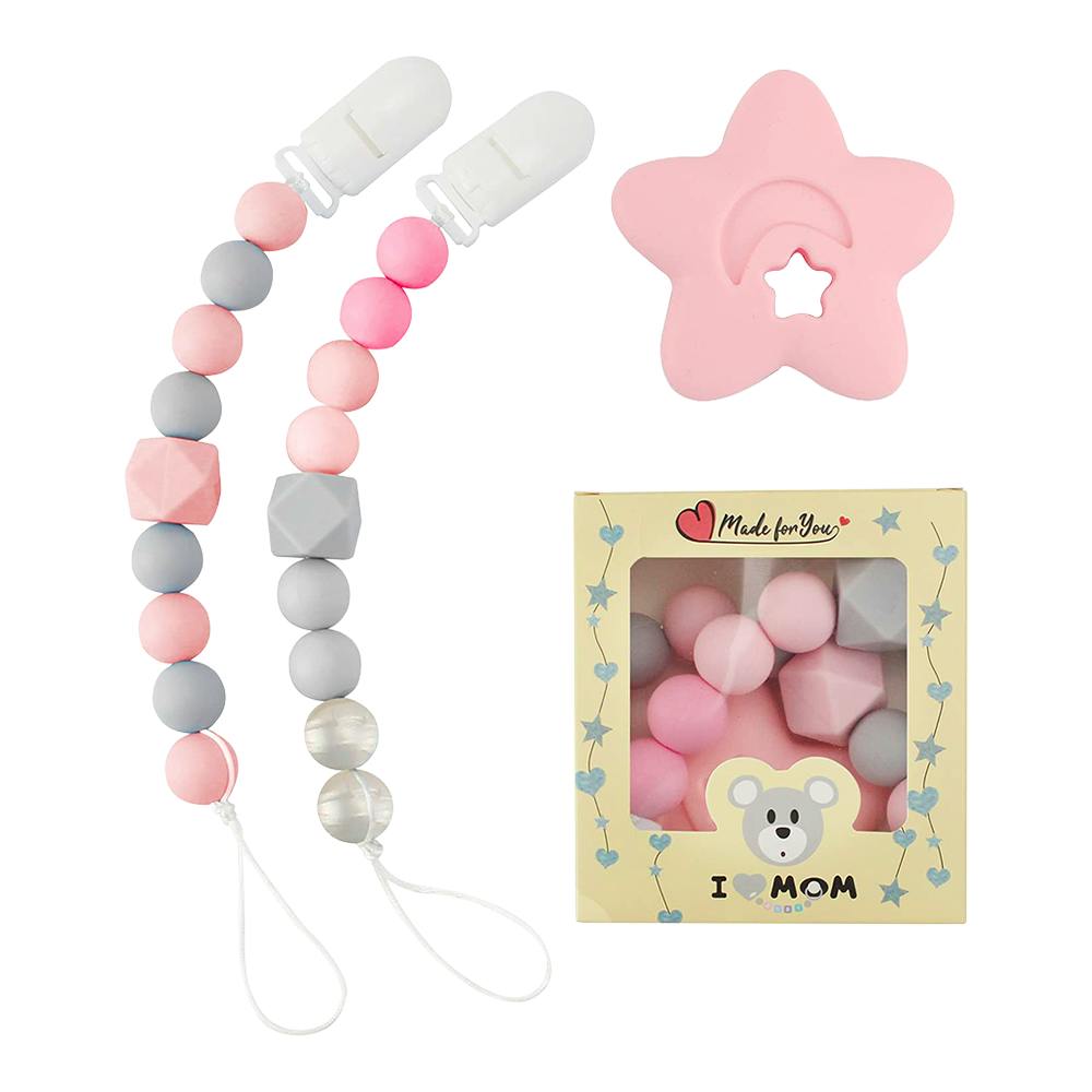 MAM BABY CADENITA CHUPETE Y MORDEDOR SILICONA VARIADA