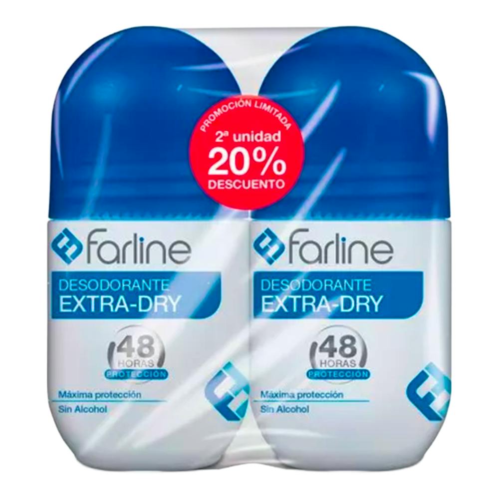 FARLINE DESODORANTE EXTRA DRY ROLLON DUPLO 50ML