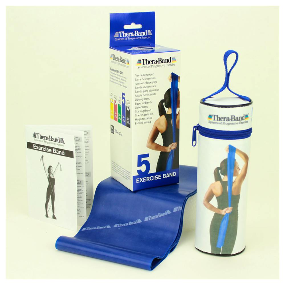 AYUDAS BANDA ELASTICA 25M THERABAND AZUL