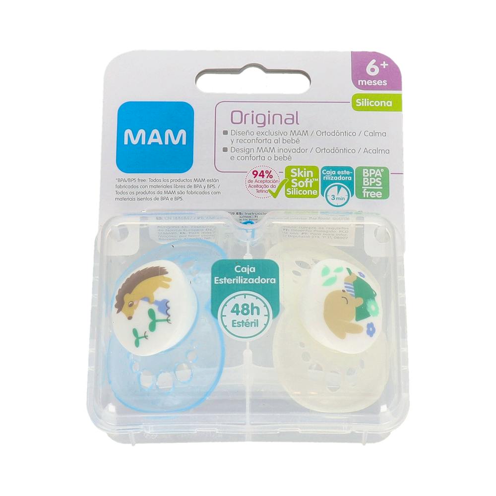 MAM CHUPETE ORIGINAL 6M+ 2UNIDS SILICONA